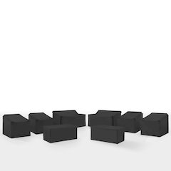 8Pc Outdoor Furniture Cover Set - 4 Chairs, 2 Loveseats, & 2 Coffee Tables