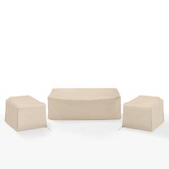 3Pc Outdoor Furniture Cover Set - 2 Chairs & 1 Sofa