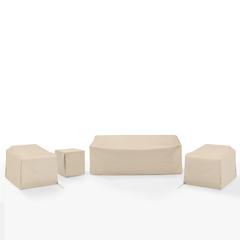 4Pc Outdoor Furniture Cover Set - 2 Chairs, 1 Sofa, & 1 Side Table