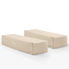 2Pc Outdoor Chaise Lounge Furniture Cover Set - 2 Chaise Lounge