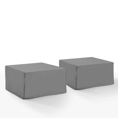 2Pc Square Table And Ottoman Furniture Cover Set - 2 Square Table/Ottoman