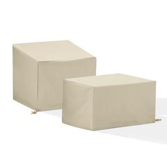 2Pc Outdoor Furniture Cover Set - Chair & Square Table/Ottoman