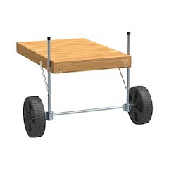 Pre-Built Standard Stationary Dock with Wood Frame & Top - 4'x6'