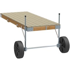 Pre-Built Commercial Grade Roll In Dock with Wood Frame & Resin Top -  4'x10'