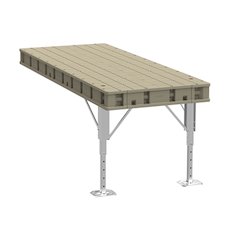 Pre-Built Premium Frame Stationary Dock with Resin Top - 4'x10'