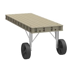 Pre-Built Premium Frame Roll In Dock with Resin Top - 4'x10'