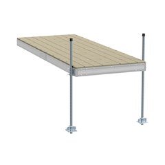 Pre-Built Aluminum Stationary Dock with Resin Top - 4'x10'