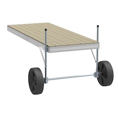Pre-Built Aluminum Roll In Dock with Resin Top - 4'x10'