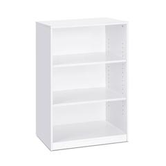 JAYA Simple Home 3-Shelf Bookcase, White