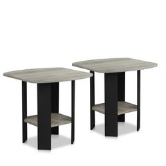 Simple Design End Table, Set of Two