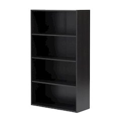 Espresso 4-Tier Open Shelf Bookcase with Spacious Storage