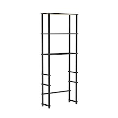 Espresso Toilet Space Saver with 3 Shelves and Sturdy Design