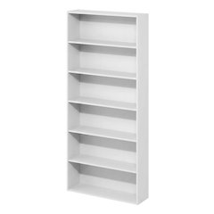 Wooden bookcase with open shelves and modern design suitable for home or office