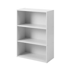 Wooden bookcase with open shelving for versatile storage and display