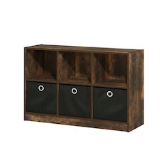 Wooden Bookcase with Open Shelving for Home or Office Storage