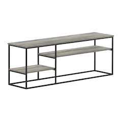 Modern TV Stand for 65 Inch TV with Wood Construction and Elegant Grey Finish