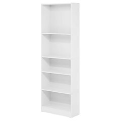 Wooden Bookcase in Classic Design with Adjustable Shelves for Living Room Spaces