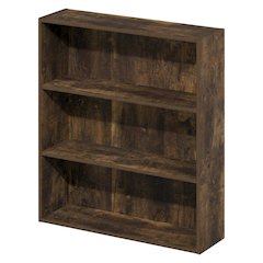Wood Bookcase with Open Shelving for Home Storage