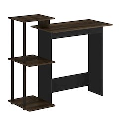 Dark Walnut Laptop Desk with Spacious Surface and Sturdy Design