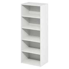 Wooden bookcase with open shelving for home storage