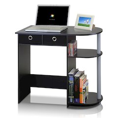 Go Green Home Laptop Notebook Computer Desk/Table, Black/Grey/Black