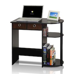 Go Green Home Laptop Notebook Computer Desk/Table, Espresso/Black/Brown