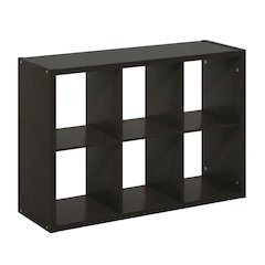 Brown 6-Cube Open Storage Organizer, Modular Shelving Unit