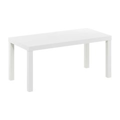 White Simple Coffee Table with Modern Design and Lightweight Construction