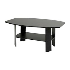 Espresso Coffee Table with Minimalist Design and Sturdy Wood Construction