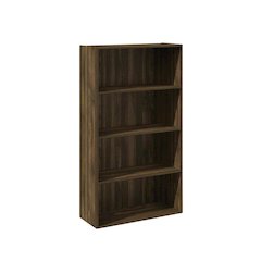 Wooden bookcase with minimalist design, sturdy construction, and ample storage