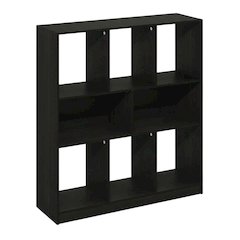 Wooden bookcase with simple design for versatile storage