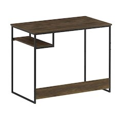 Wooden Study Desk In Columbia Walnut Finish For Home Office Use