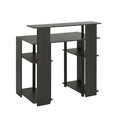 Walnut Finish Computer Writing Desk with Modern Design and Sturdy Build