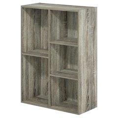 Reversible 5-Cube Storage Shelf In French Oak Finish For Versatile Organization