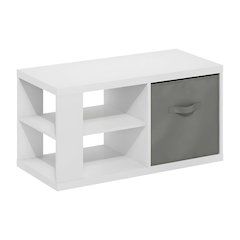 White Coffee Table with Modern Design and Spacious Surface for Living Room