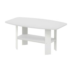 White Simple Design Coffee Table with Storage Shelf for Residential Use