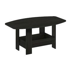 Espresso Coffee Table with Storage Compartment and Simple Design for Living Room