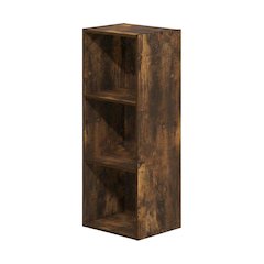 Wooden bookcase with open shelf design for versatile storage