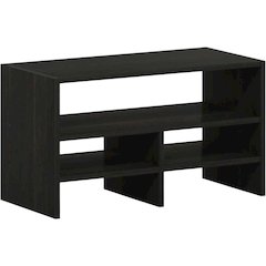 Espresso Desk Top Organizing Shelf with Sturdy Wood Construction