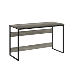 Modern French Oak Grey Study Desk With Sleek Workspace Design