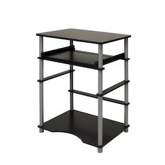 Black and Grey Laptop Desk with Sturdy Workstation Surface and Modern Design