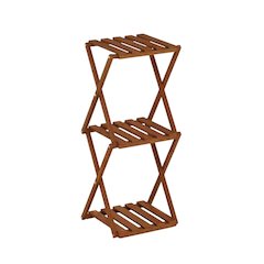 Multi-Use Folding Display Shelf With Portable Design For Garden And Patio