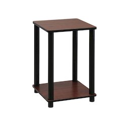 Dark Cherry and Black End Table with Smooth Finish and Versatile Design