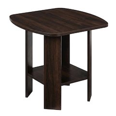 Espresso, End Side Table, Quality Build, Durable Wood Frame