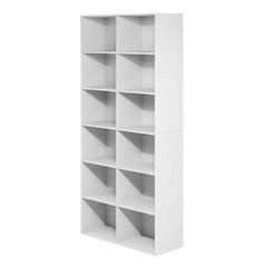 Wooden bookcase in finish with spacious shelves for storage