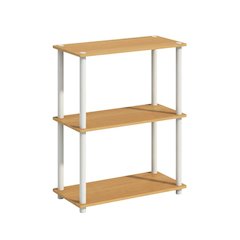 Wooden bookcase with modern design for living room or office storage