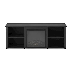 Brown Electric Fireplace TV Stand with Storage for 60-Inch TVs