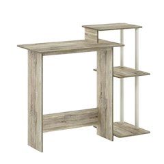 White Laptop Desk for Home Office - Compact Workspace Office Furniture