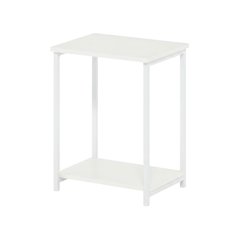 White metal frame end table with modern design and sturdy construction