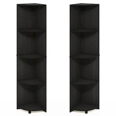 ECON Set of 2, 4-Tier Corner Shelf, Display Rack, Espresso